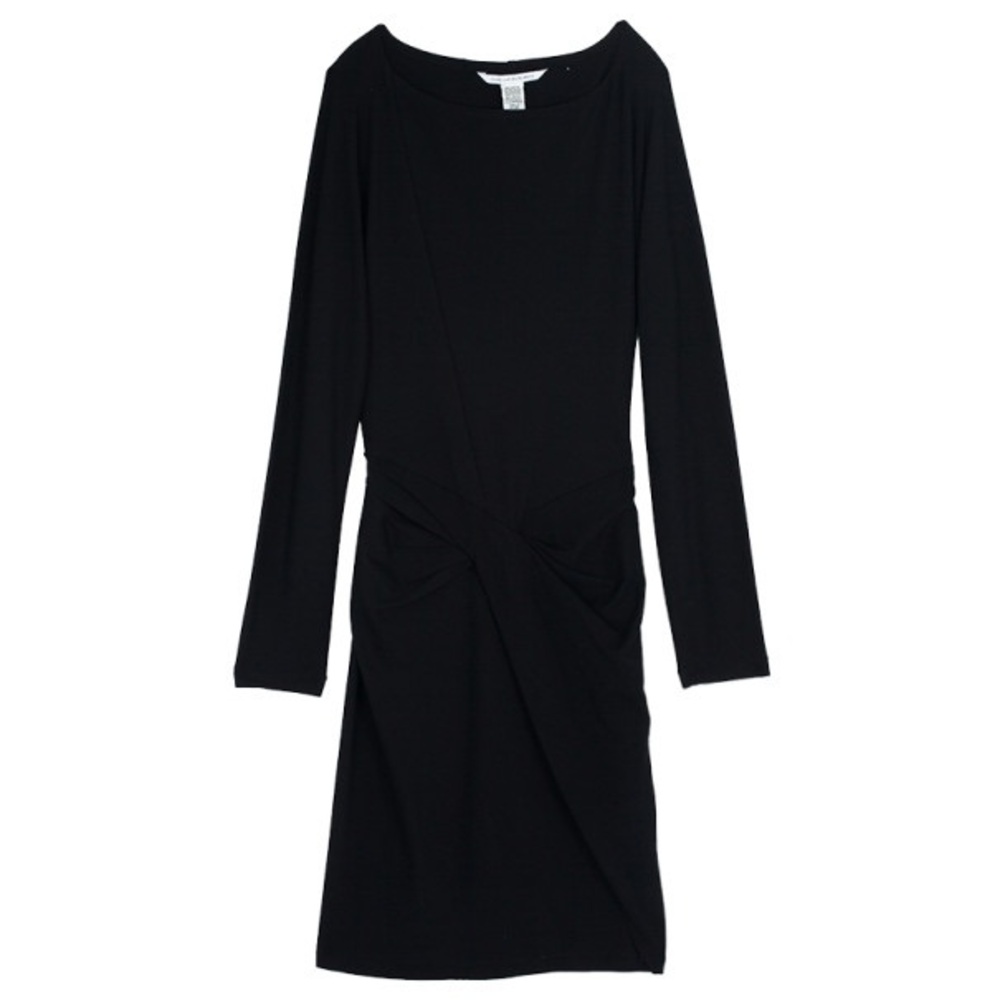Diane Von Furstenberg Eleanora Black Long Sleeve Dress
